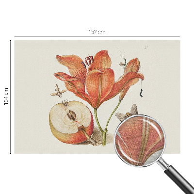Bedruckte Vlies-Fototapete mit botanischer Illustration