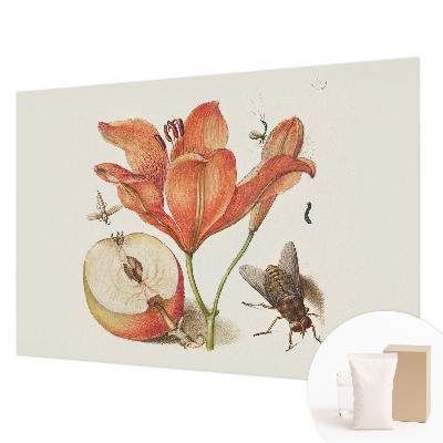 Bedruckte Vlies-Fototapete mit botanischer Illustration