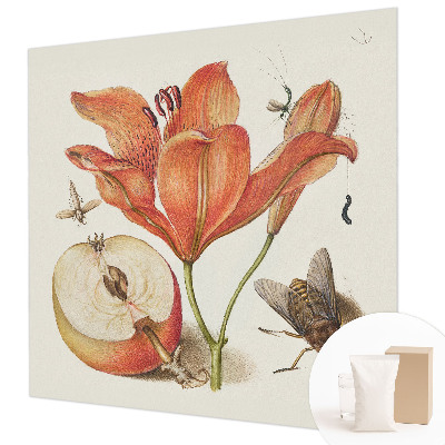 Bedruckte Vlies-Fototapete mit botanischer Illustration