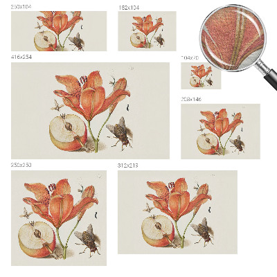 Bedruckte Vlies-Fototapete mit botanischer Illustration