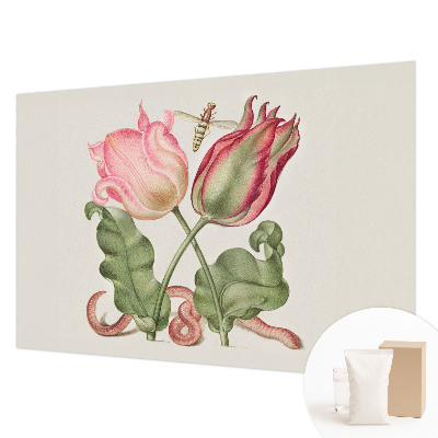 Vliestapete fürs Wohnzimmer mit Tulpenmotiv