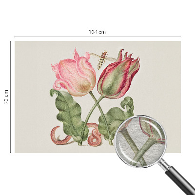 Vliestapete fürs Wohnzimmer mit Tulpenmotiv