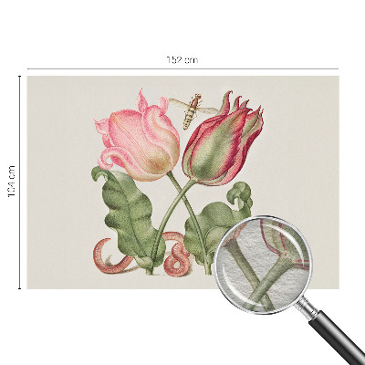 Vliestapete fürs Wohnzimmer mit Tulpenmotiv