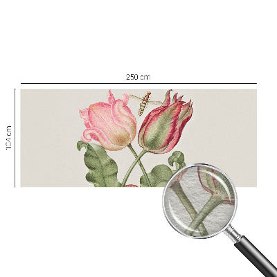 Vliestapete fürs Wohnzimmer mit Tulpenmotiv