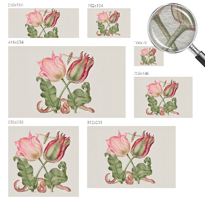 Vliestapete fürs Wohnzimmer mit Tulpenmotiv