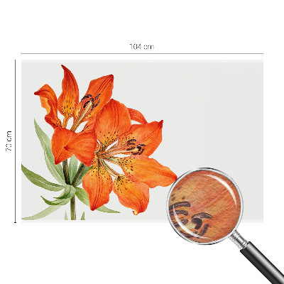 Motivtapete mit orangefarbenen Lilienmotiven