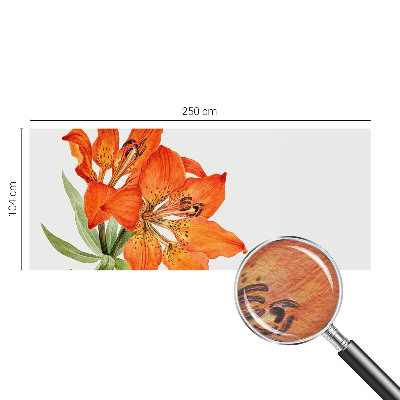 Motivtapete mit orangefarbenen Lilienmotiven