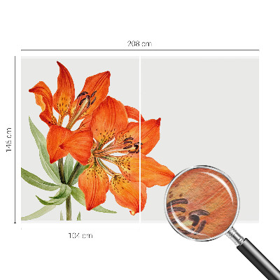 Motivtapete mit orangefarbenen Lilienmotiven