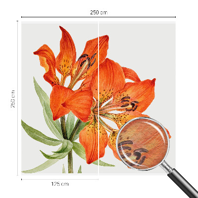 Motivtapete mit orangefarbenen Lilienmotiven