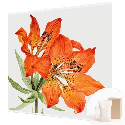 Motivtapete mit orangefarbenen Lilienmotiven