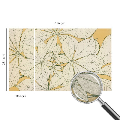 Fototapete nach Maß mit Motiv Kastanienblätter