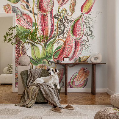 Fototapete fürs Schlafzimmer mit Pflanzenmotiv in feinen Details