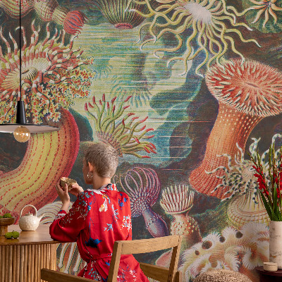 Vlies-Fototapete fürs Wohnzimmer Zieranemonen