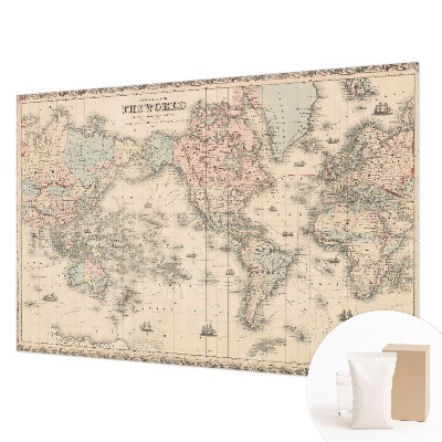 Moderne Vlies-Fototapete mit historischem Kartenmotiv
