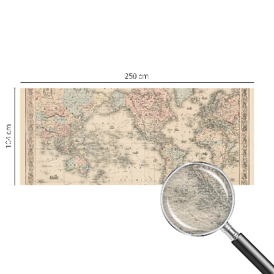 Moderne Vlies-Fototapete mit historischem Kartenmotiv
