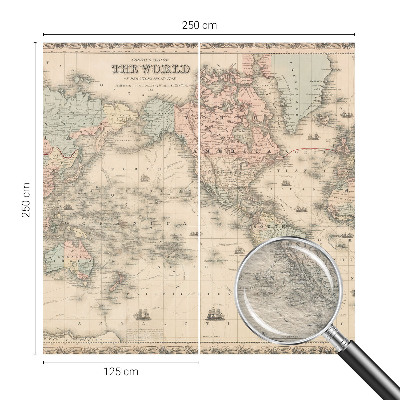 Moderne Vlies-Fototapete Historische Karte