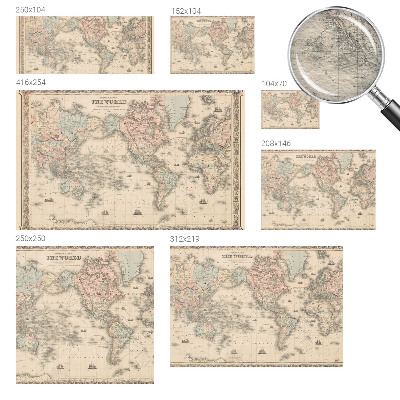 Moderne Vlies-Fototapete Historische Karte