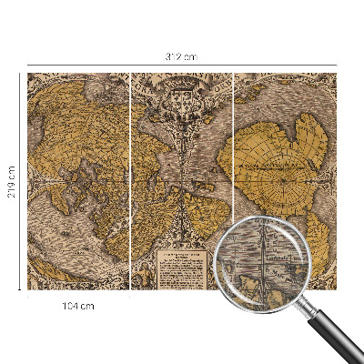 Motivtapete mit historischem Kartographie-Motiv