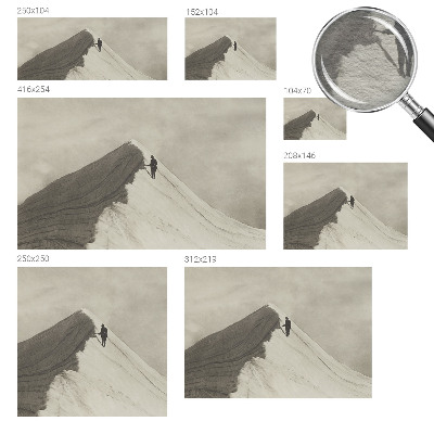 Dekorative Wand-Fototapete mit dem Motiv eines einsamen Bergsteigers