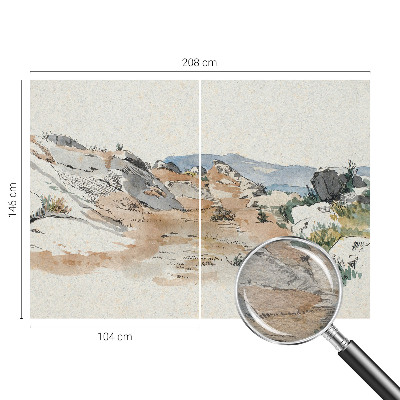 Fototapete fürs Kinderzimmer mit einer Felslandschaft