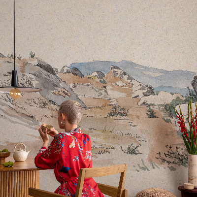 Fototapete fürs Kinderzimmer mit einer Felslandschaft