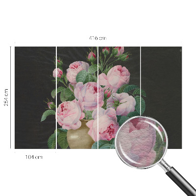 Vlies-Fototapete fürs Schlafzimmer Florale Eleganz