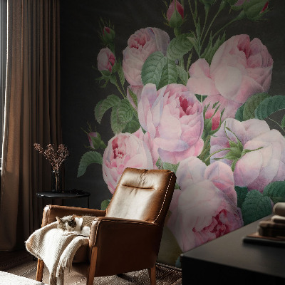 Vlies-Fototapete fürs Schlafzimmer mit floralem Motiv