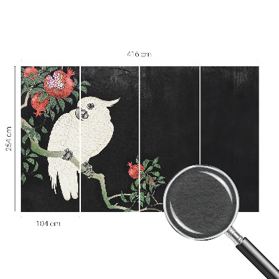 Fototapete aus Vlies Granatapfelpapagei