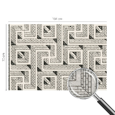 Vlies-Fototapete fürs Wohnzimmer mit Ziegellabyrinth-Motiv