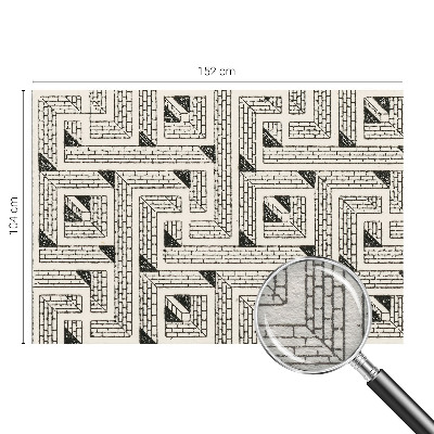 Vlies-Fototapete fürs Wohnzimmer mit Ziegellabyrinth-Motiv