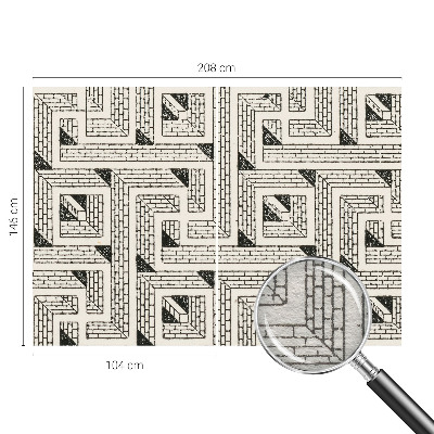 Vlies-Fototapete fürs Wohnzimmer mit Ziegellabyrinth-Motiv