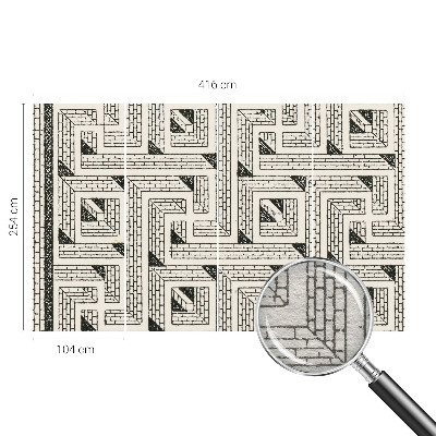 Vlies-Fototapete fürs Wohnzimmer mit Ziegellabyrinth-Motiv