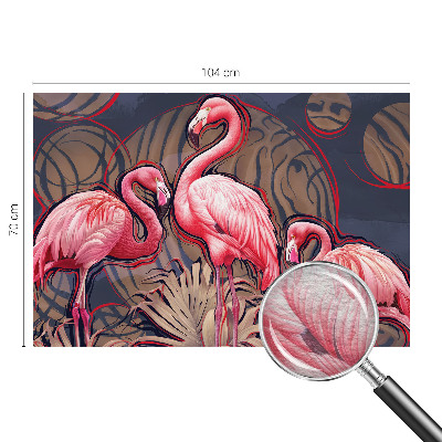 Vliestapete fürs Schlafzimmer mit rosa Flamingos als Motiv