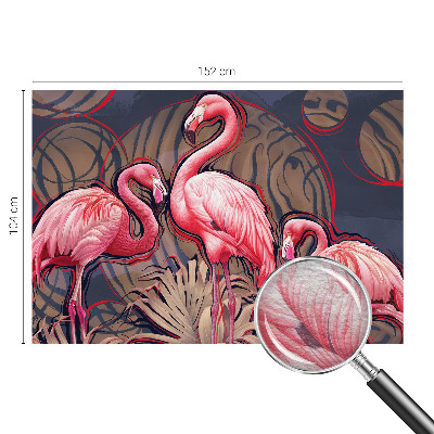 Vliestapete fürs Schlafzimmer mit rosa Flamingos als Motiv