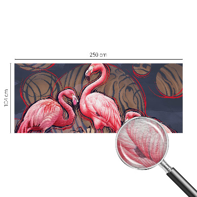 Vliestapete fürs Schlafzimmer mit rosa Flamingos als Motiv