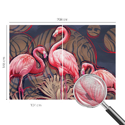 Vliestapete fürs Schlafzimmer mit rosa Flamingos als Motiv