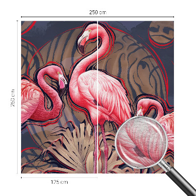 Vliestapete fürs Schlafzimmer mit rosa Flamingos als Motiv