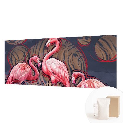 Vliestapete fürs Schlafzimmer mit rosa Flamingos als Motiv