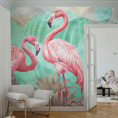 Vliestapete fürs Wohnzimmer mit exotischem Vogelmotiv
