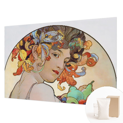 Bedruckte Vlies-Fototapete mit farbenfrohem Jugendstil-Motiv