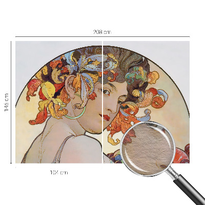 Bedruckte Vlies-Fototapete mit farbenfrohem Jugendstil-Motiv
