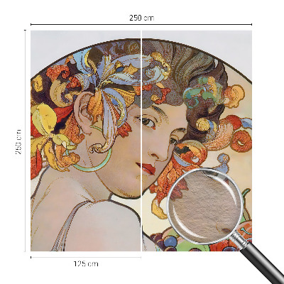 Bedruckte Vlies-Fototapete Farbenfroher Jugendstil