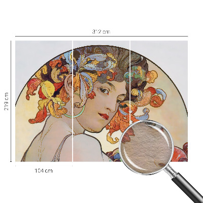 Bedruckte Vlies-Fototapete mit farbenfrohem Jugendstil-Motiv