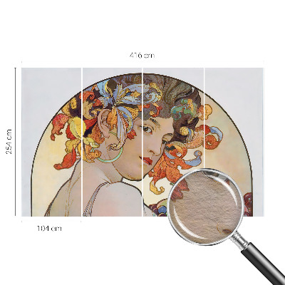 Bedruckte Vlies-Fototapete mit farbenfrohem Jugendstil-Motiv