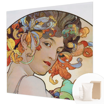 Bedruckte Vlies-Fototapete mit farbenfrohem Jugendstil-Motiv