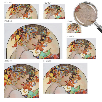 Bedruckte Vlies-Fototapete mit farbenfrohem Jugendstil-Motiv