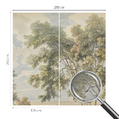 Dekorative Wand-Fototapete mit romantischem Naturmotiv