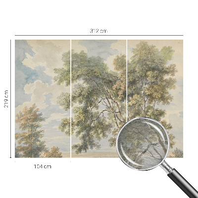 Dekorative Wand-Fototapete mit romantischem Naturmotiv