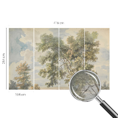 Dekorative Wand-Fototapete mit romantischem Naturmotiv
