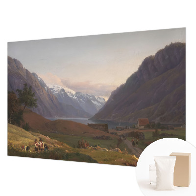 Wandtapete mit Bergpanorama